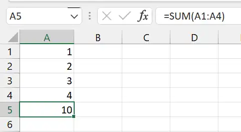 Perluasan formula di Excel.