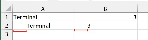 Indent pada isi cell.