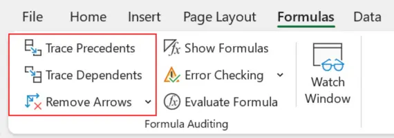 Gambar 05. Perintah-perintah untuk mencari referensi di Excel.