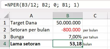 Menabung dengan pembayaran di awal periode.