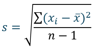 Rumus standar populasi sampel.