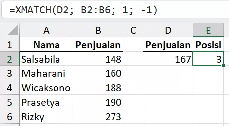 Menggunakan XMATCH untuk melakukan pencarian secara terbalik dan estimasi.