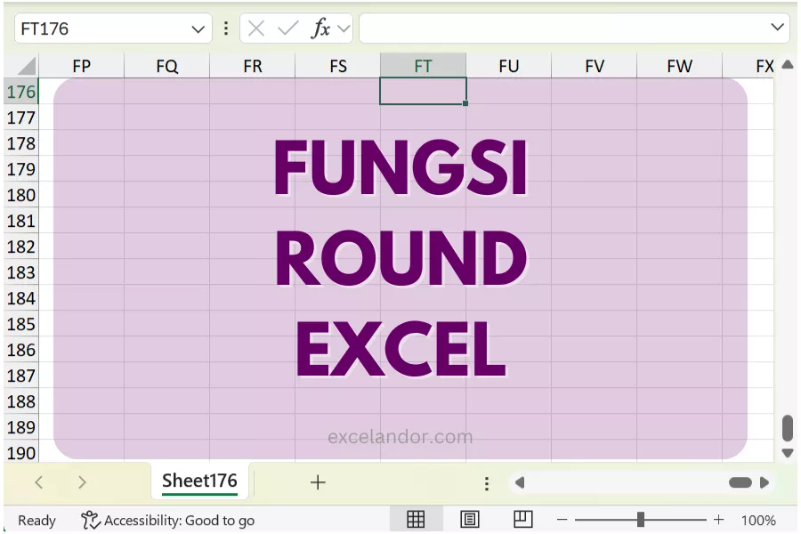 Cara menggunakan rumus ROUND untuk membulatkan angka.