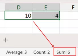 Pengurangan menggunakan Status Bar.